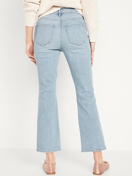 High-Waisted Vintage Crop Flare Jeans Product Image