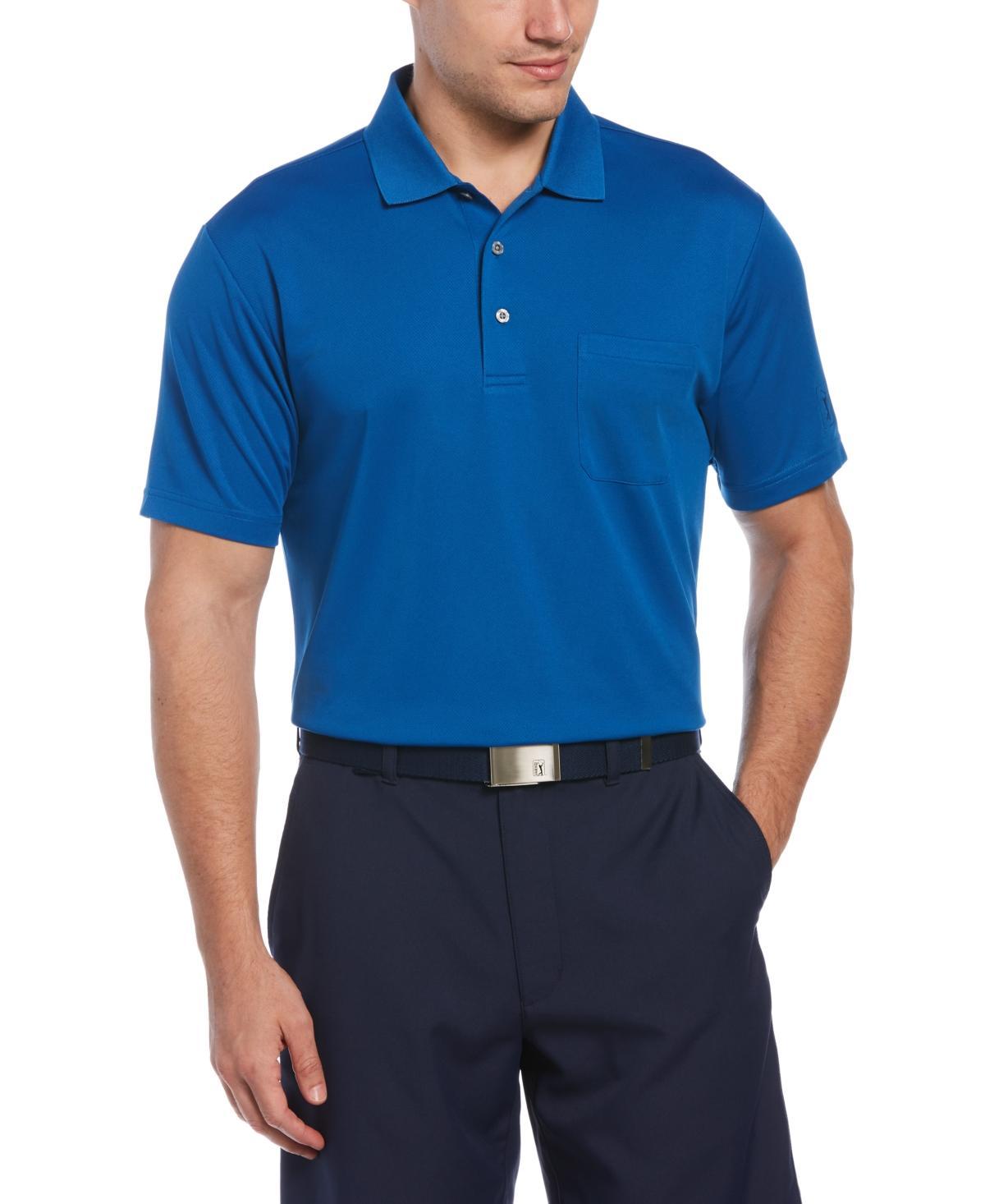 Pga Tour Mens Airflux Solid Mesh Short Sleeve Golf Polo Shirt Product Image