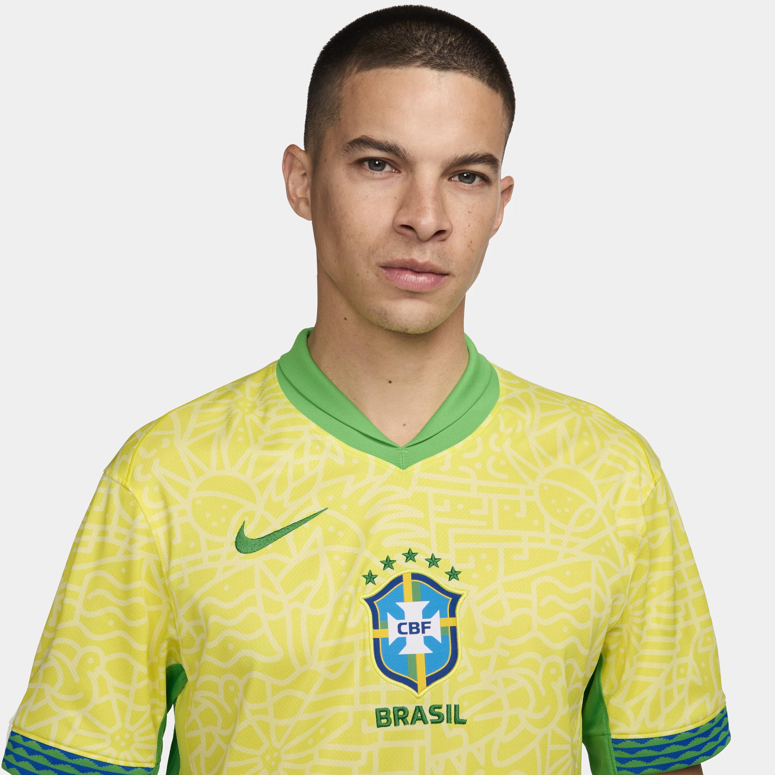 Brazil 2024 Stadium Home Nike Men's Dri-FIT Soccer Replica Jersey Product Image