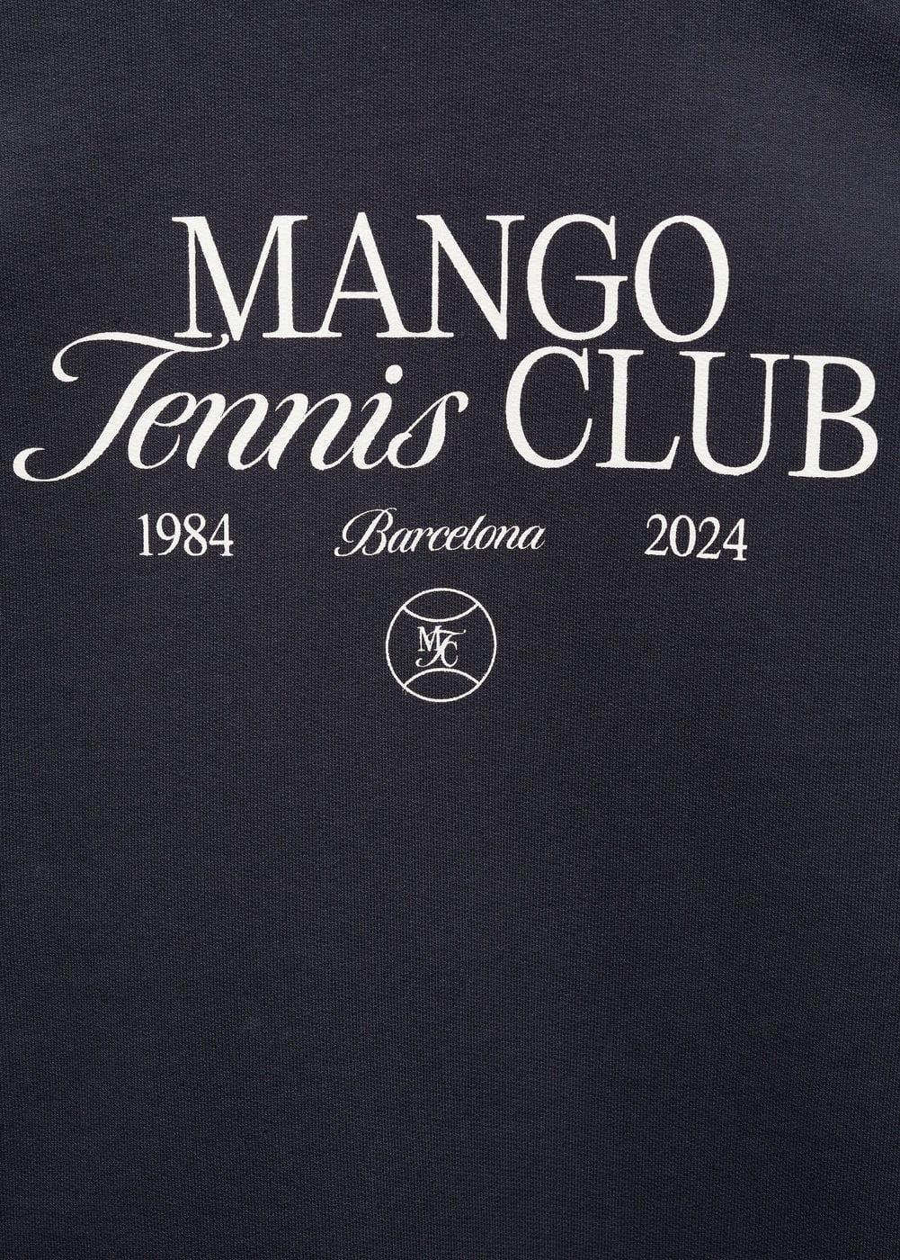 MANGO MAN - Printed sweatshirt with zipper dark navyMen Product Image