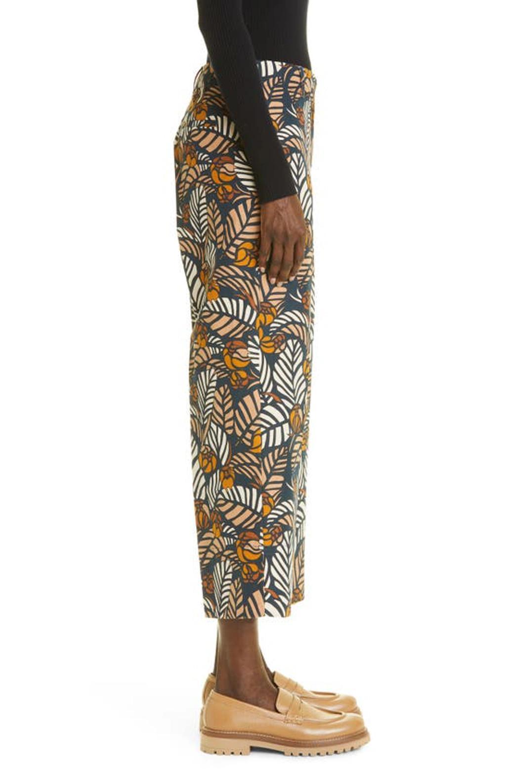 Arizona Printed Straight-leg Trousers In Blue Product Image