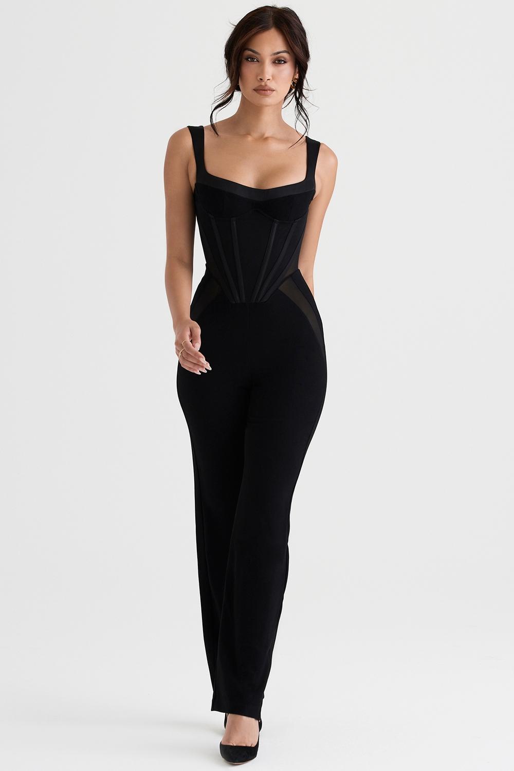 Mylene Black Corset Jumpsuit Product Image