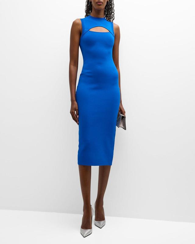 Womens Cut-Out Jersey Midi Dress Product Image