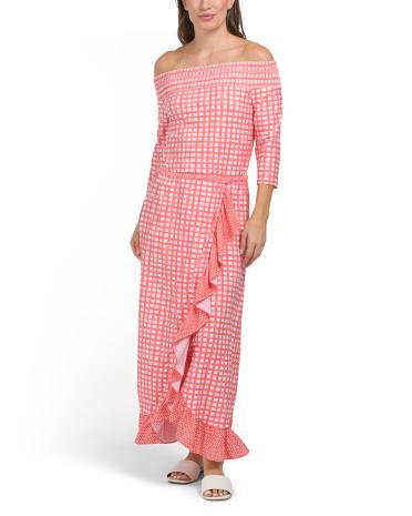 UPF 50 Nantucket Ruffle Maxi Dress for Women | Spandex/Nylon product image