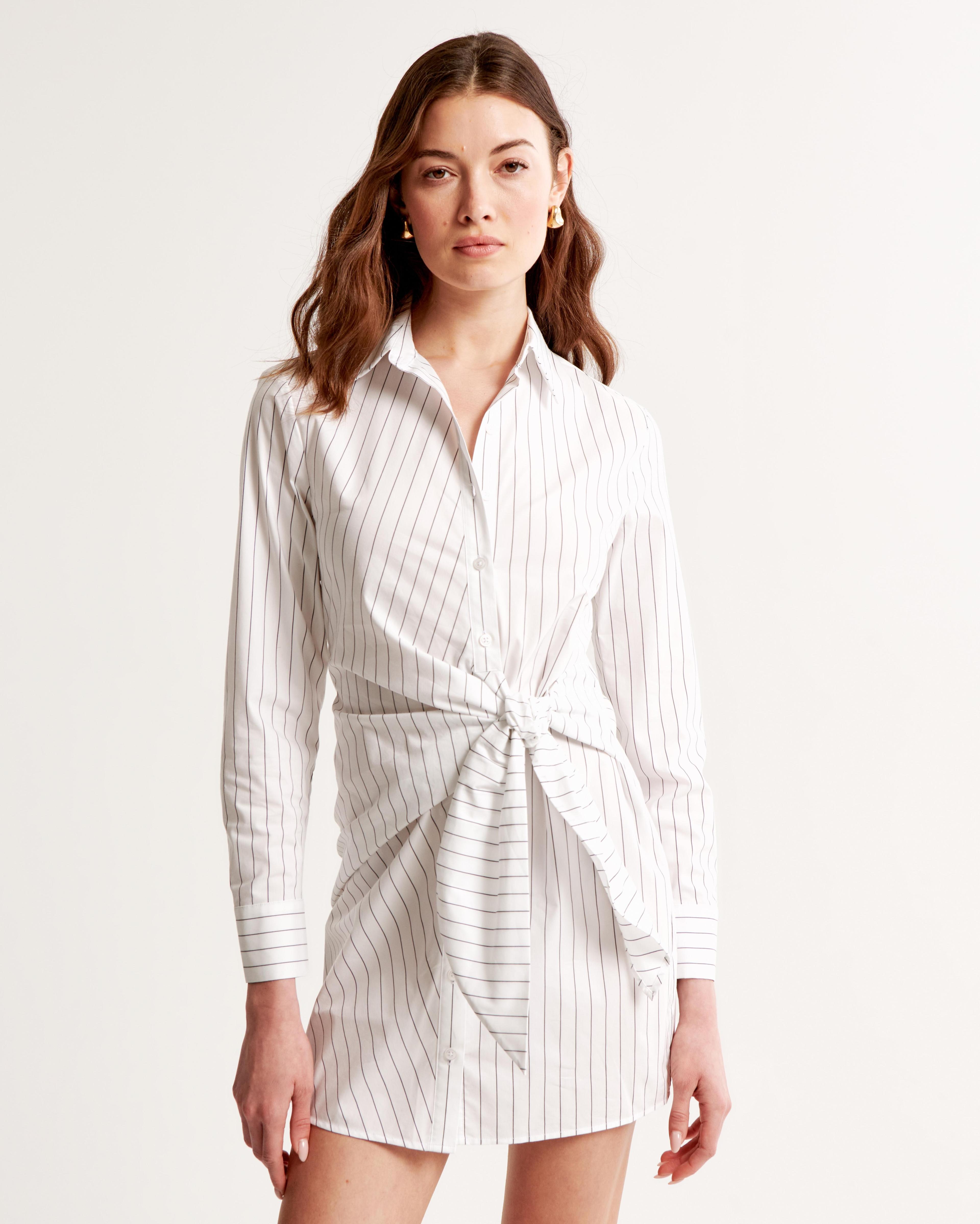 Long-Sleeve Wrap Shirt Dress product image