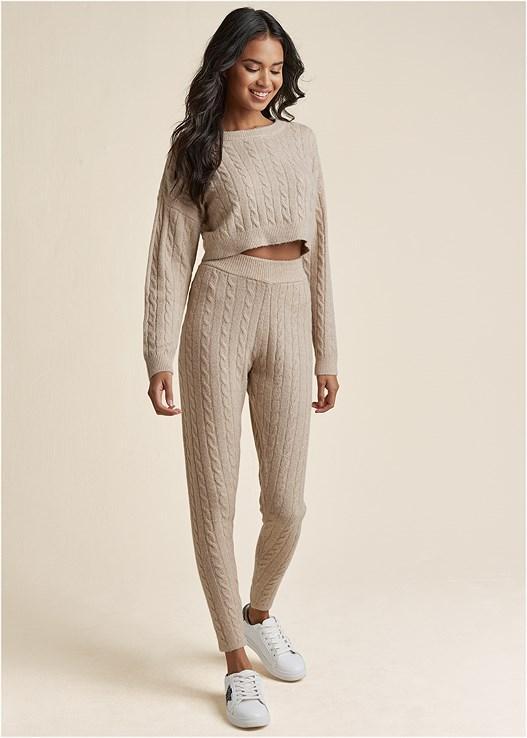 Cable Knit Leggings Product Image