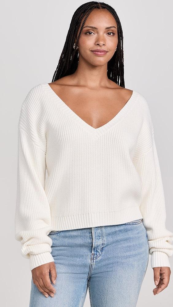 Good American Cozy Deep V Sweater | Shopbop Product Image