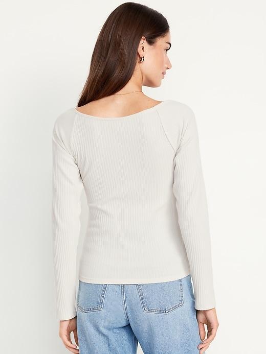 Cinched Rib-Knit Top Product Image