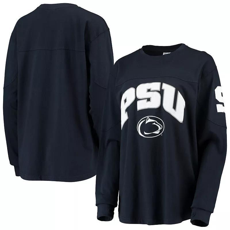 Womens Pressbox Navy Penn State Nittany Lions Edith Long Sleeve T-shirt Product Image