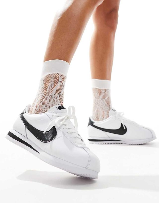 Nike Cortez sneakers in white and black Product Image