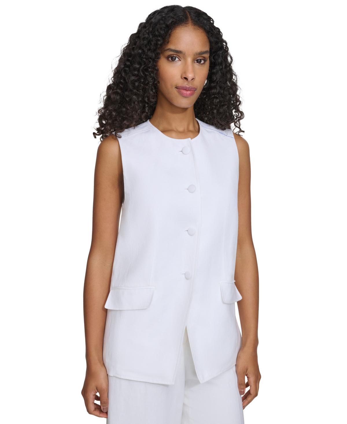 Calvin Klein Womens Sleeveless Crewneck Jacket Product Image