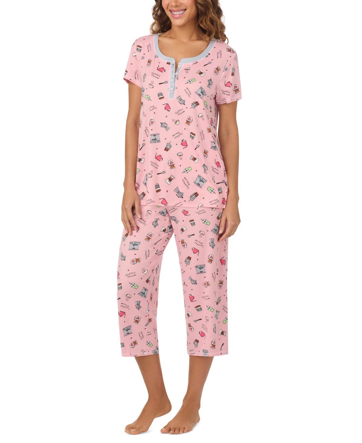 Cuddl Duds Womens 2-Pc. Cropped Short-Sleeve Pajamas Set Product Image