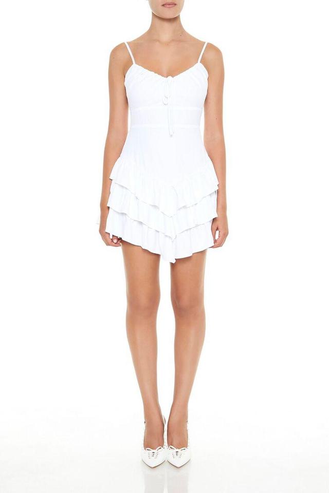 Tiered Cutout Ruffle Mini Dress | Forever 21 Product Image