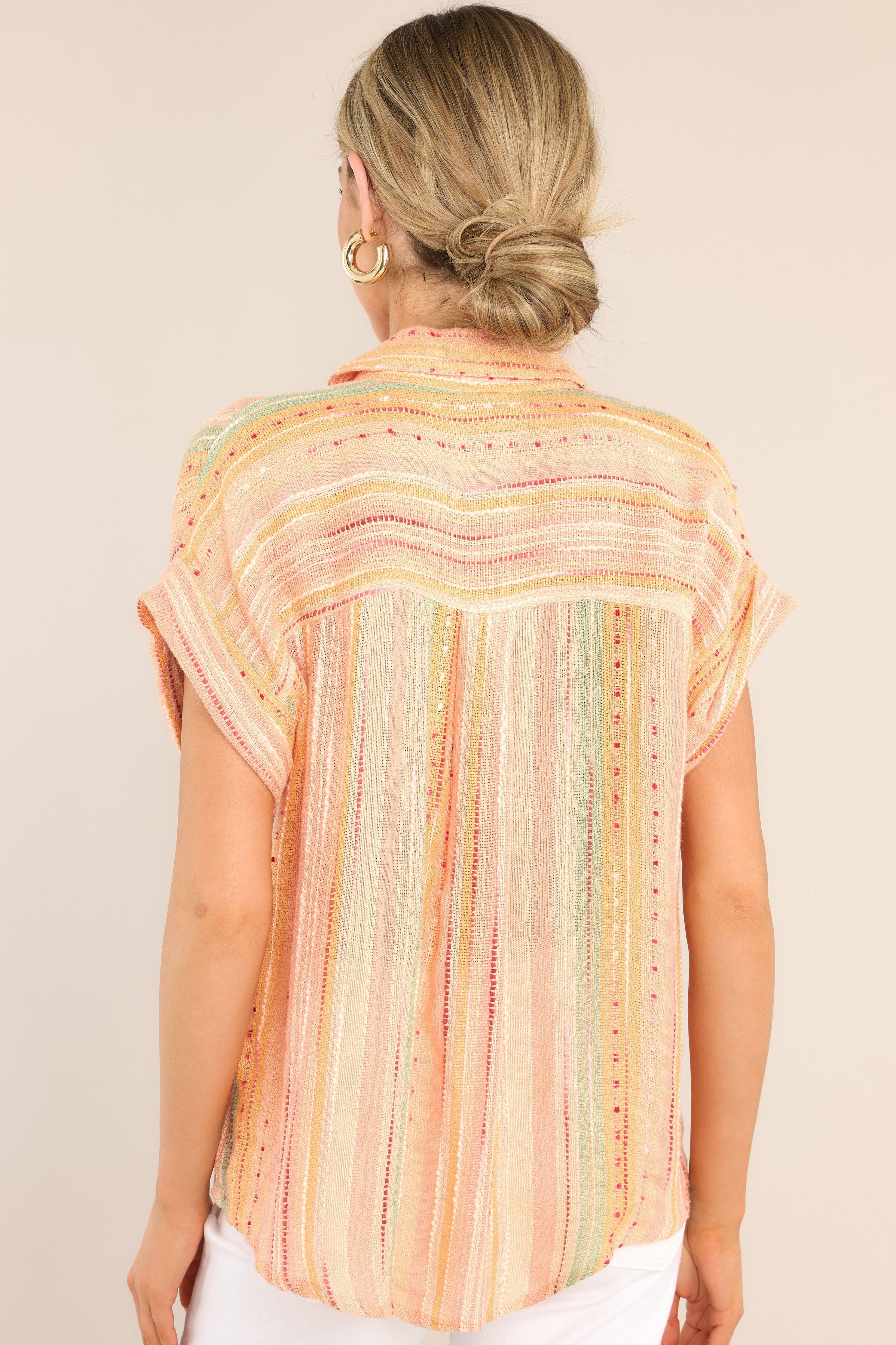 Brighter Than Sunshine Apricot Multi Print Top Product Image