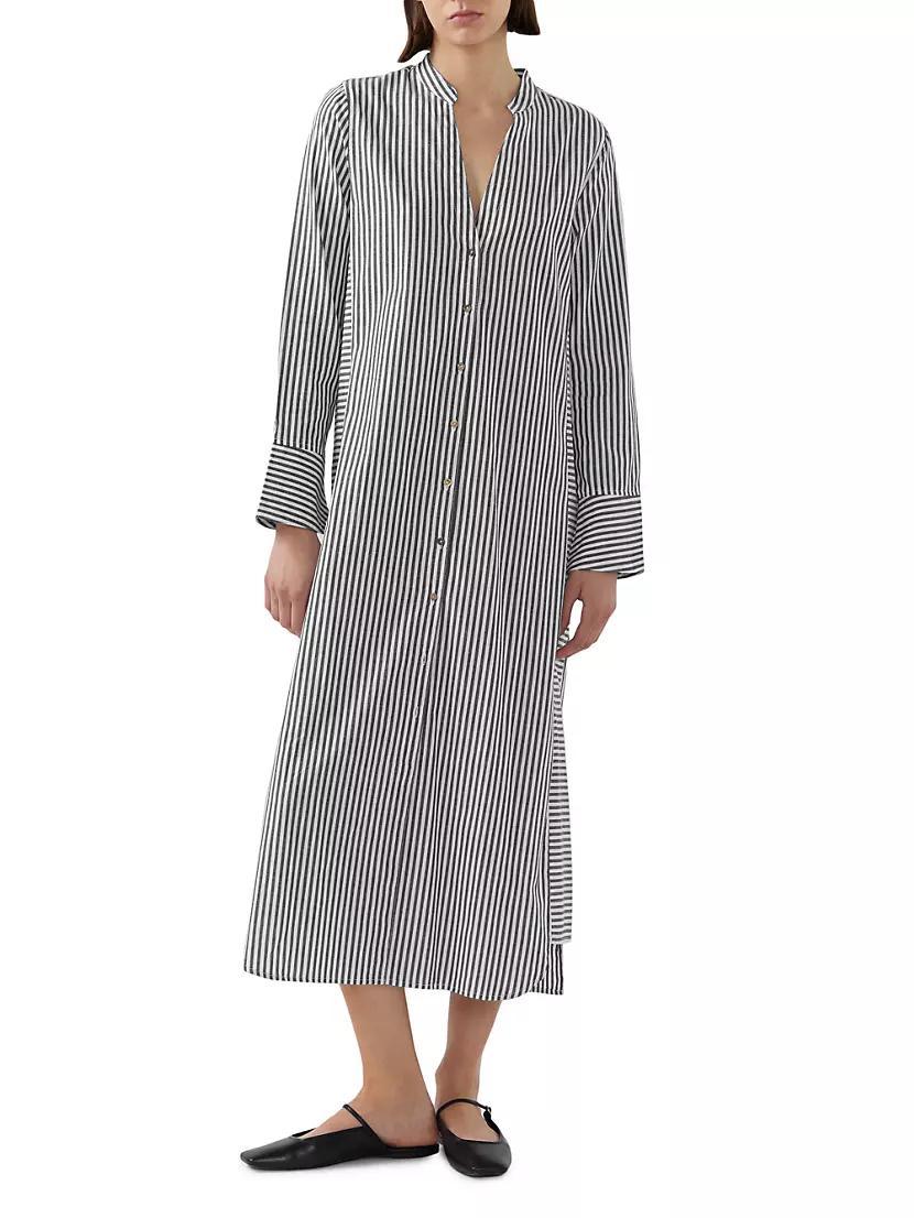 Jude Stripe Cotton Shirtdress Product Image