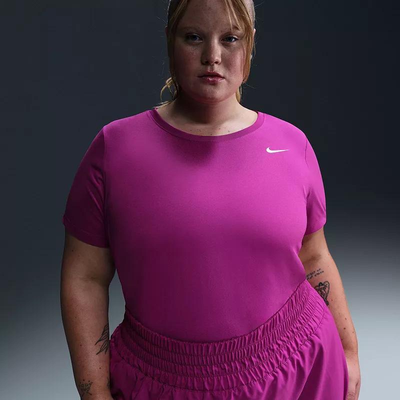 Plus Size Nike Dri-FIT Tee, Womens Pink Product Image