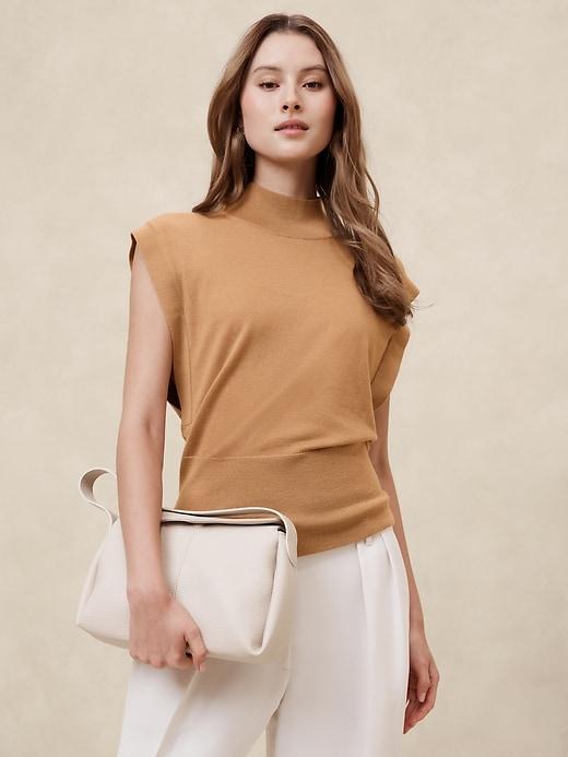 Merino Wool Mock-Neck Sweater Product Image