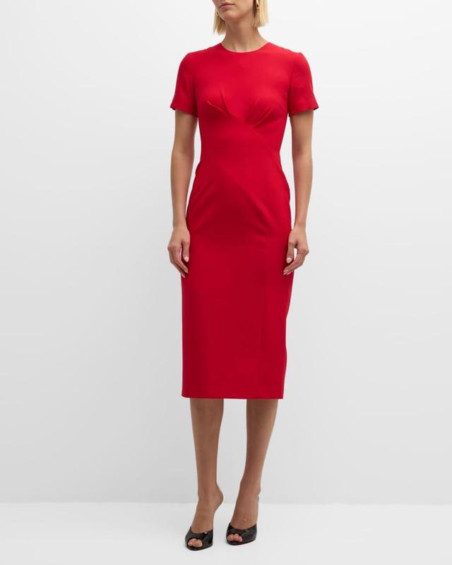 Bel Gathered Midi Sheath Dress Product Image