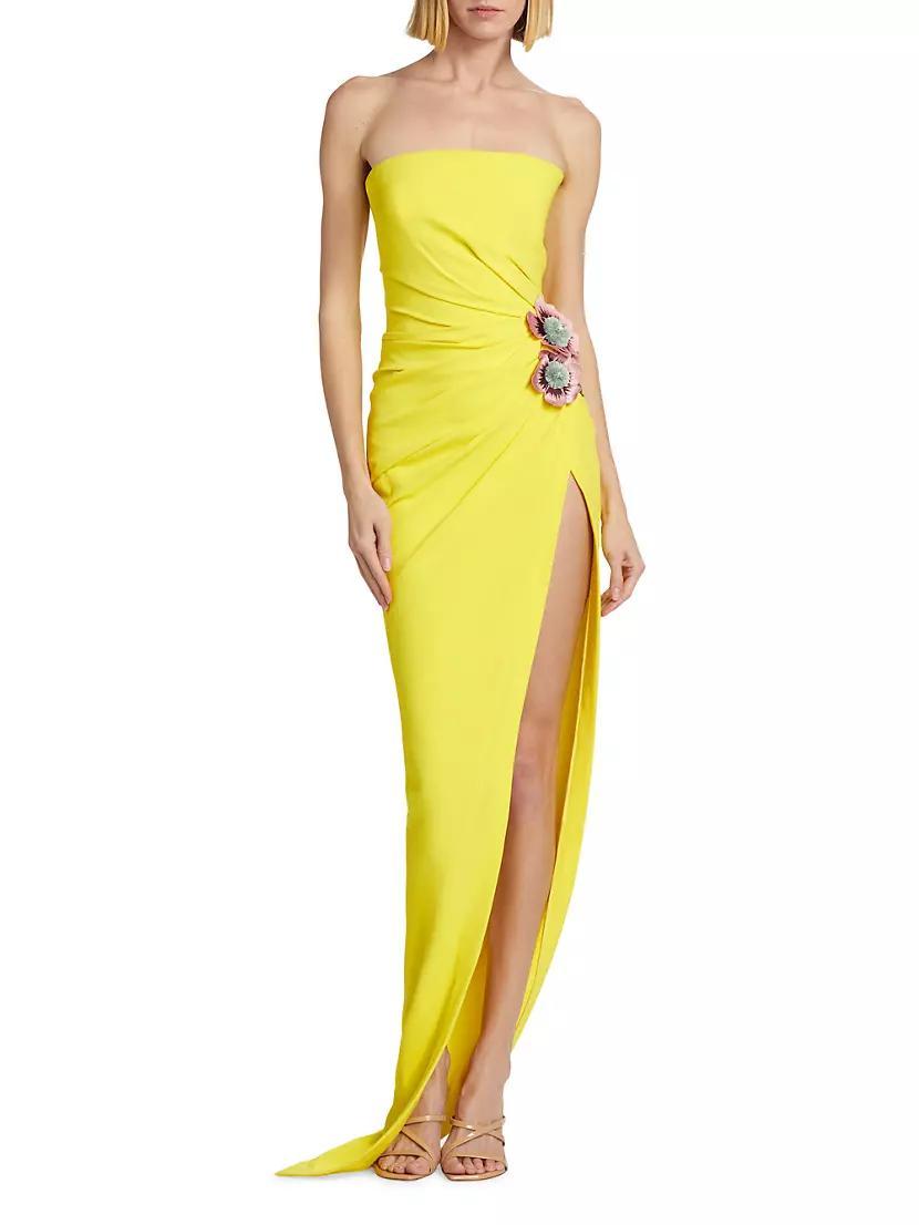 Strapless Gathered-Waist Gown Product Image