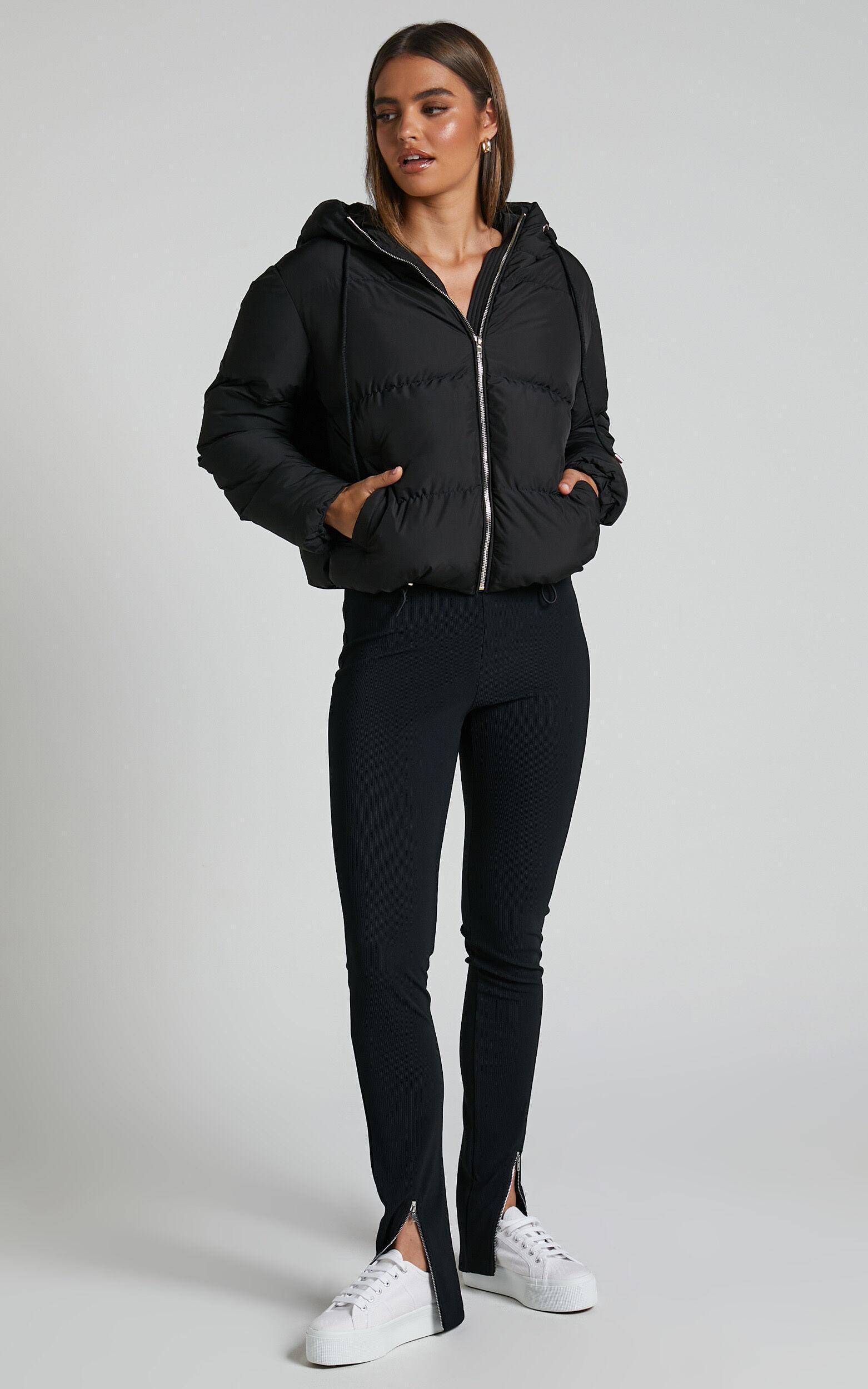 Helgi Jacket - Hooded Puffer Jacket in Black Product Image