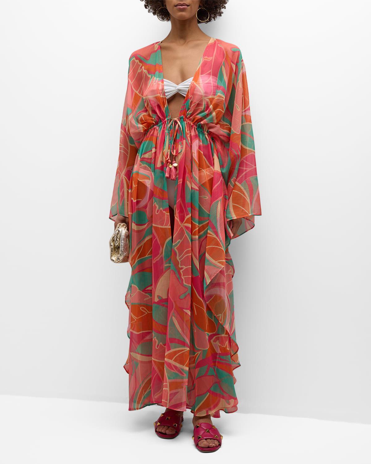 Palm Printed Austin Caftan Coverup Product Image