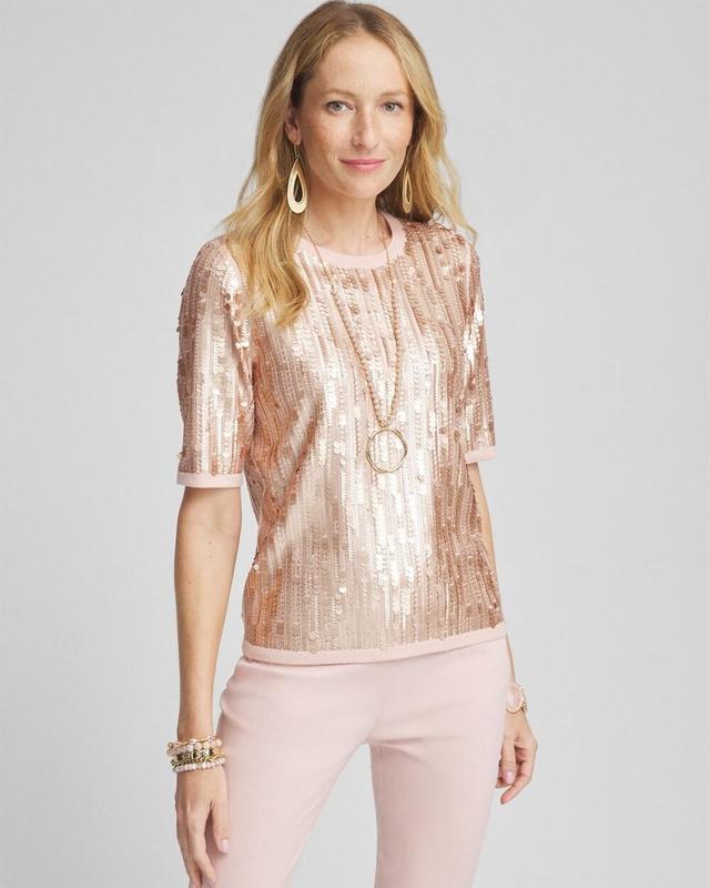 Women's Sequin Pullover Sweater Product Image