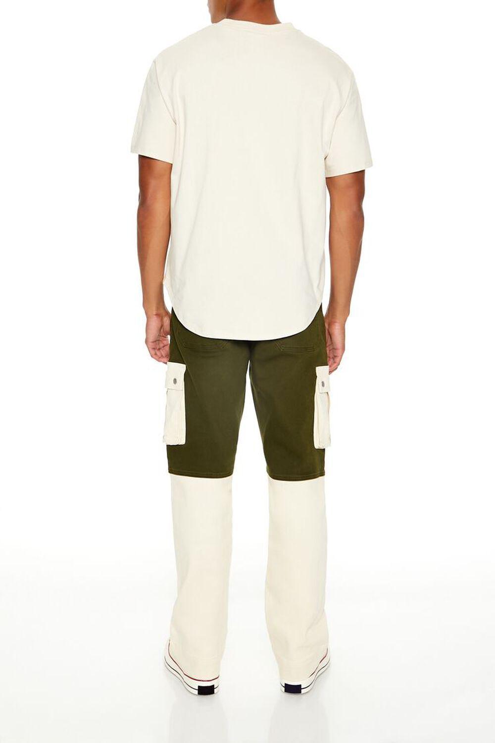 Mid-Rise Colorblock Cargo Jeans | Forever 21 Product Image