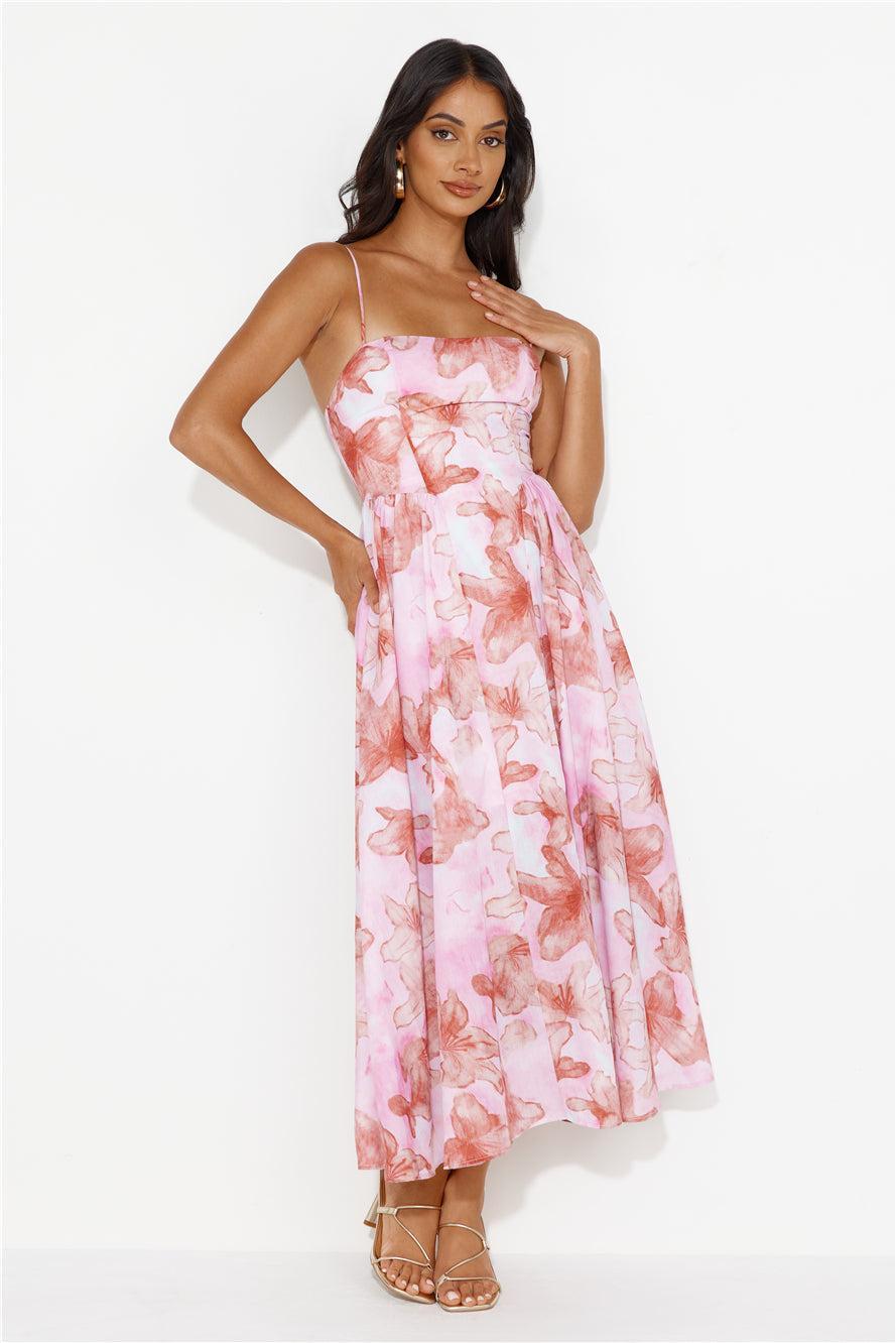 Fiji Oceans Maxi Dress Pink Product Image