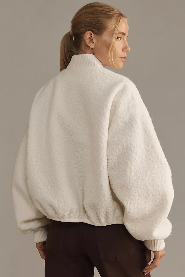 By Anthropologie Sherpa Bomber Jacket Product Image