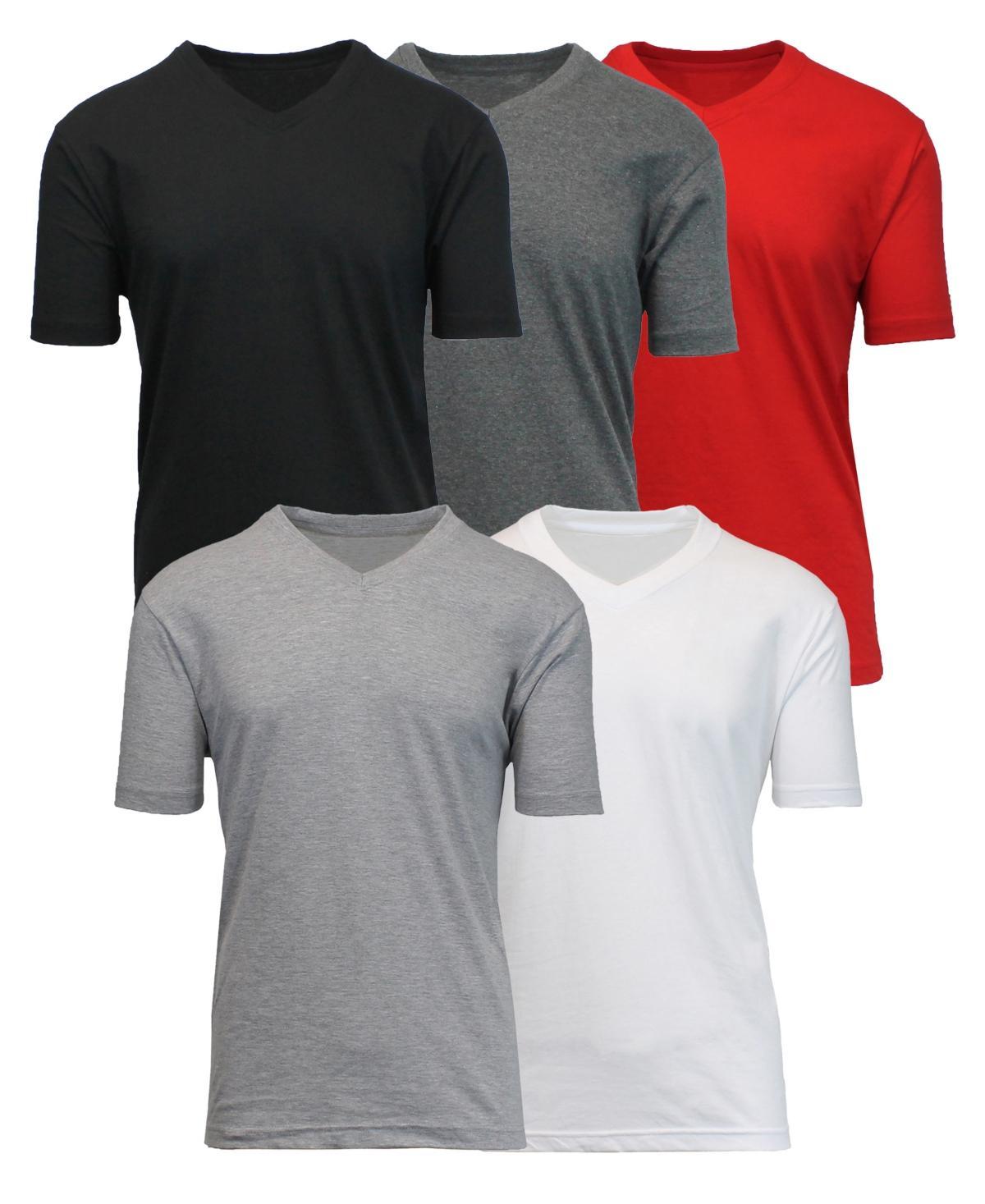 Blue Ice Mens Short Sleeve V-Neck Tee-5 Pack Product Image