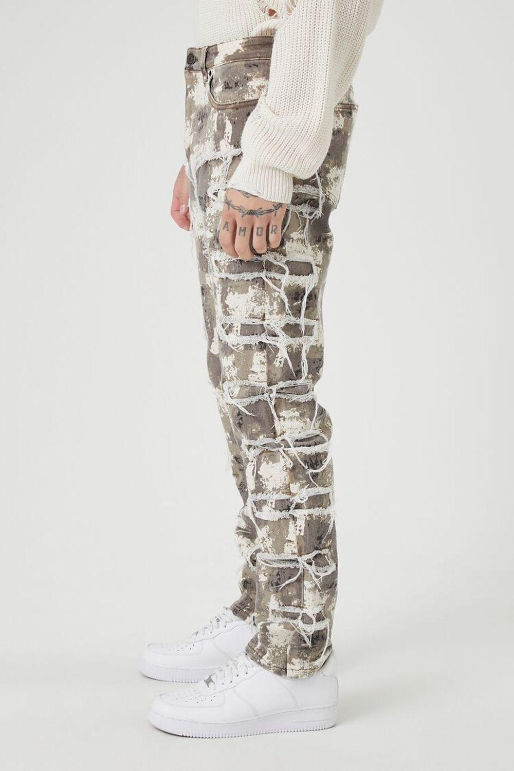 Distressed Camo Print Slim-Fit Jeans | Forever 21 Product Image