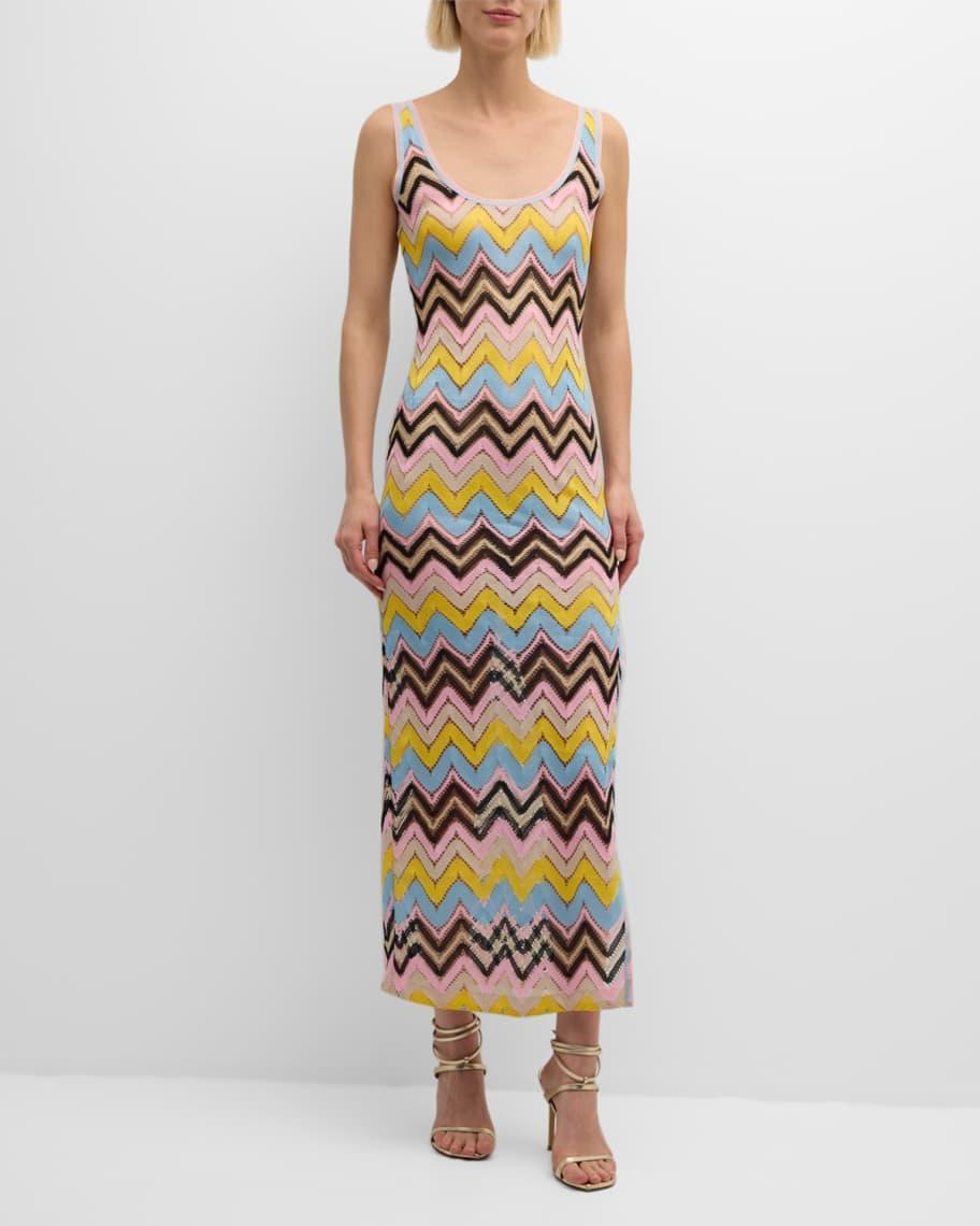 Zig-Zag Crochet Maxi Tank Dress Product Image