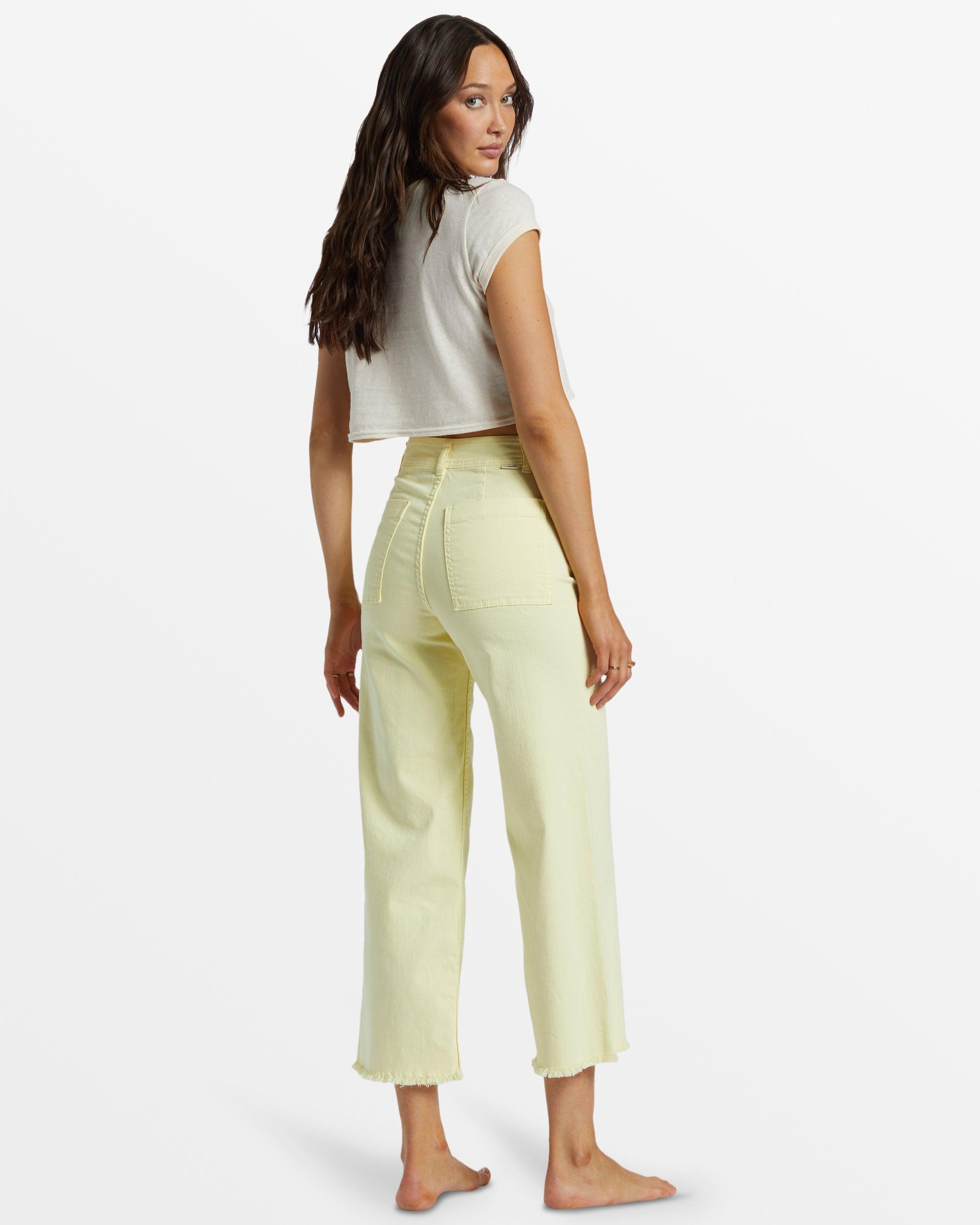 Free Fall High-Waist Pants - Mellow Yellow Female Product Image