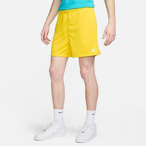 Nike Mens Club Flow Mesh Shorts - White/Lightening Product Image