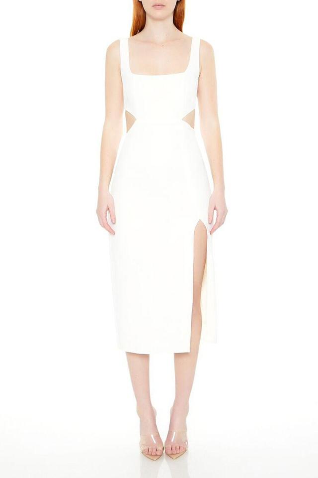 Square-Neck Cutout Midi Dress | Forever 21 Product Image