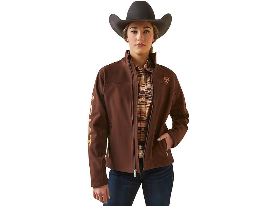 Ariat Team Logo Softshell Chimayo Jacket (Shaved Chocolate) Women's Fleece Product Image