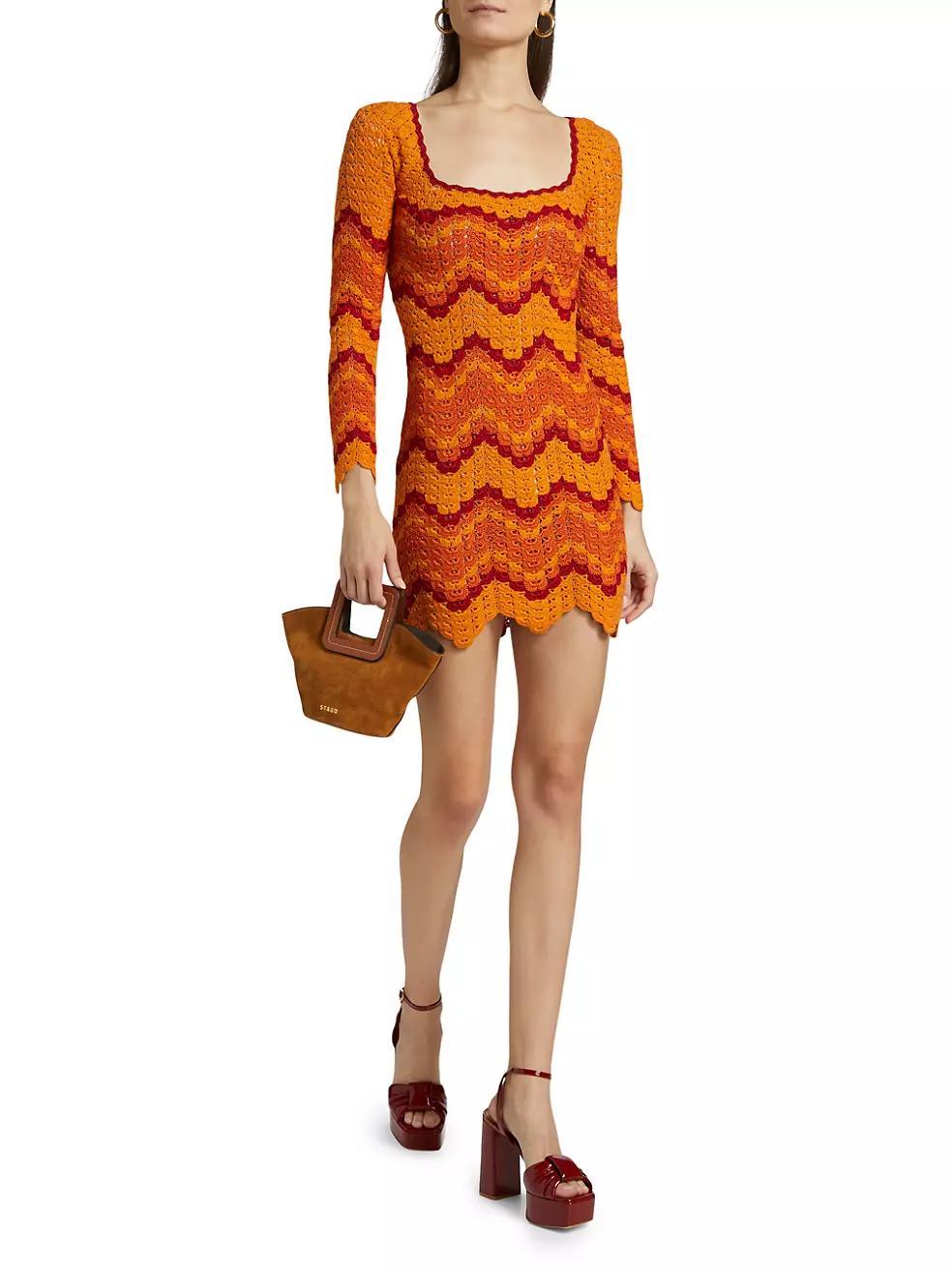 Sumac Crochet Chevron Minidress Product Image