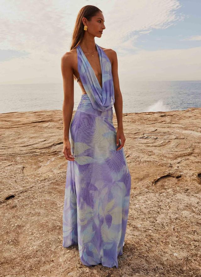 Elysia Mesh Maxi Dress - Purple Rain Product Image