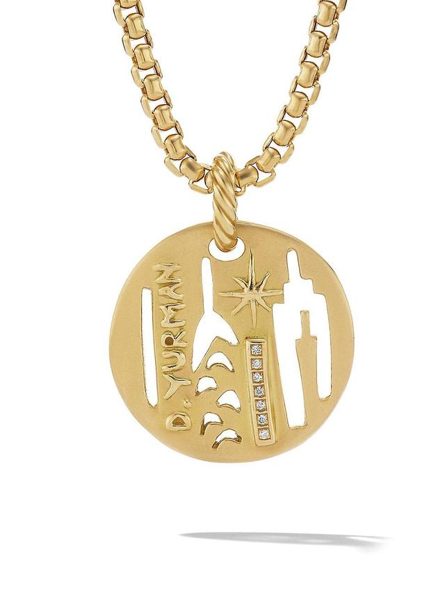 Womens DY Elements City Pendant In 18K Yellow Gold With Diamonds Product Image