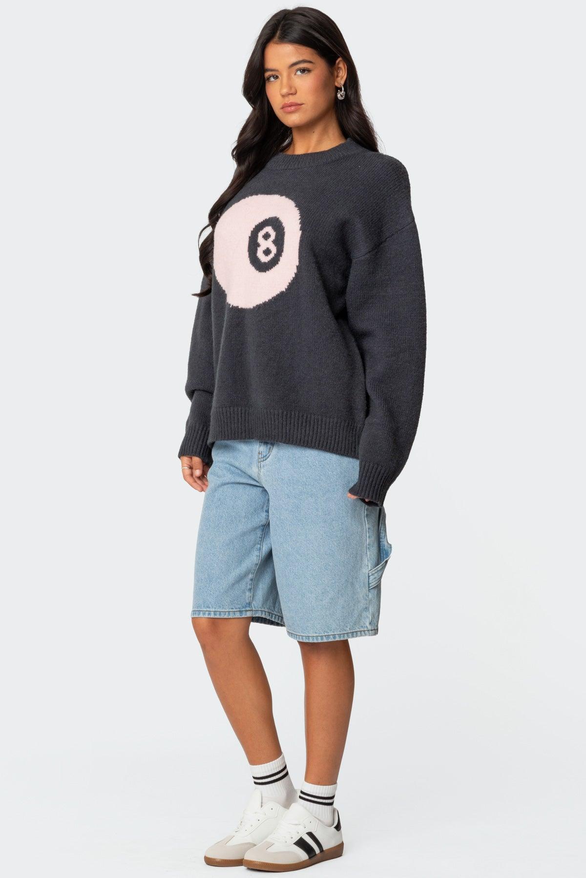 Magic 8 Oversized Chunky Knit Sweater Product Image