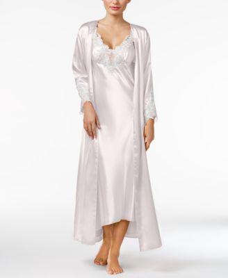 Flora By Flora Nikrooz Stella Satin Venise Trim Gown Robe Separates Product Image