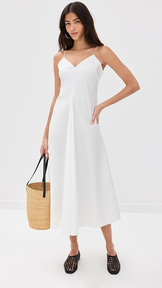 Róhe Cotton Strap Dress with Wide Hem | Shopbop Product Image