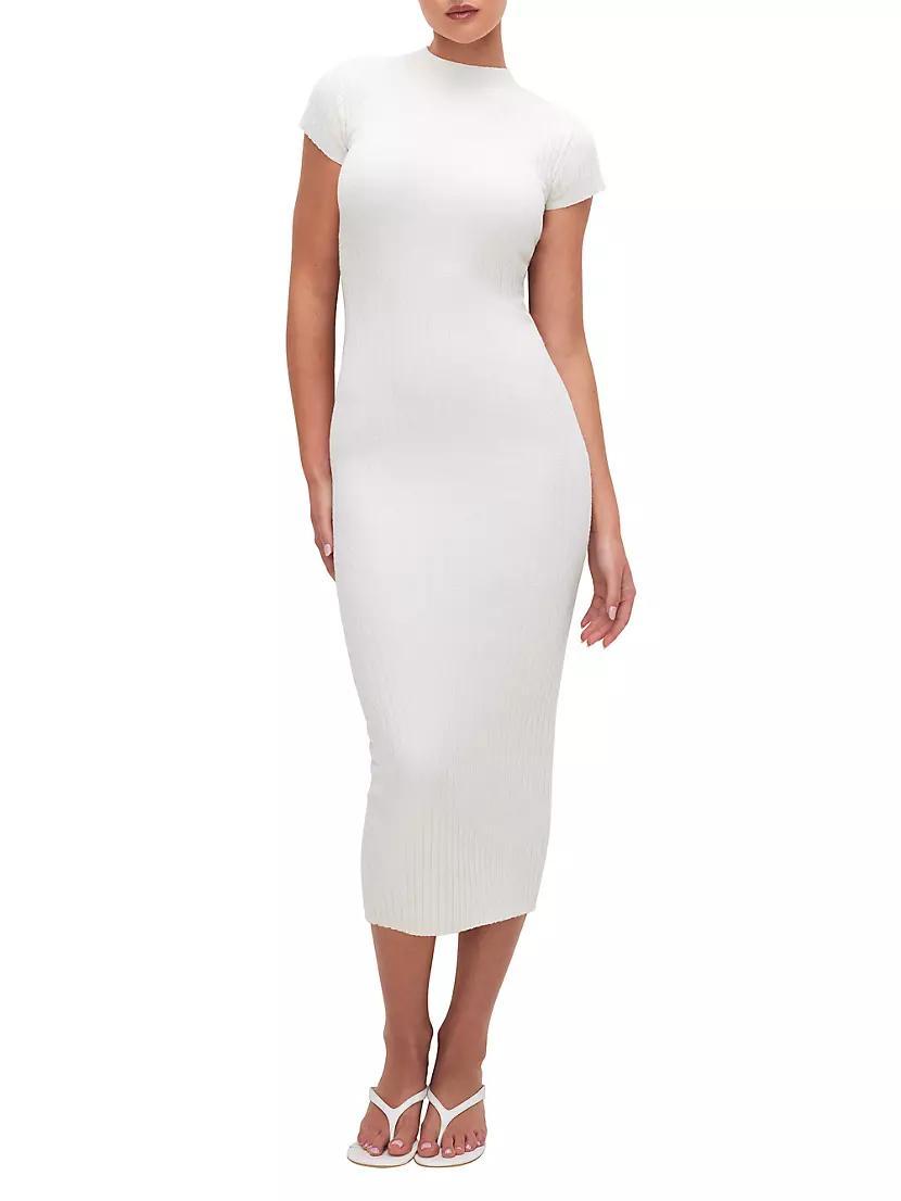 Terry Rib-Knit Body-Con Dress Product Image