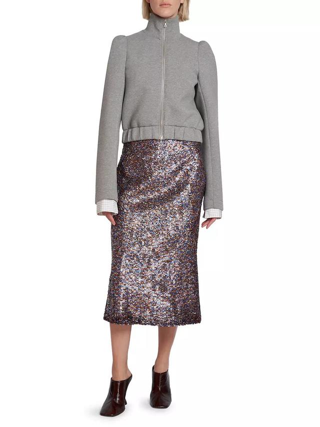 Sibyl Sequined Wool-Blend Midi-Skirt Product Image