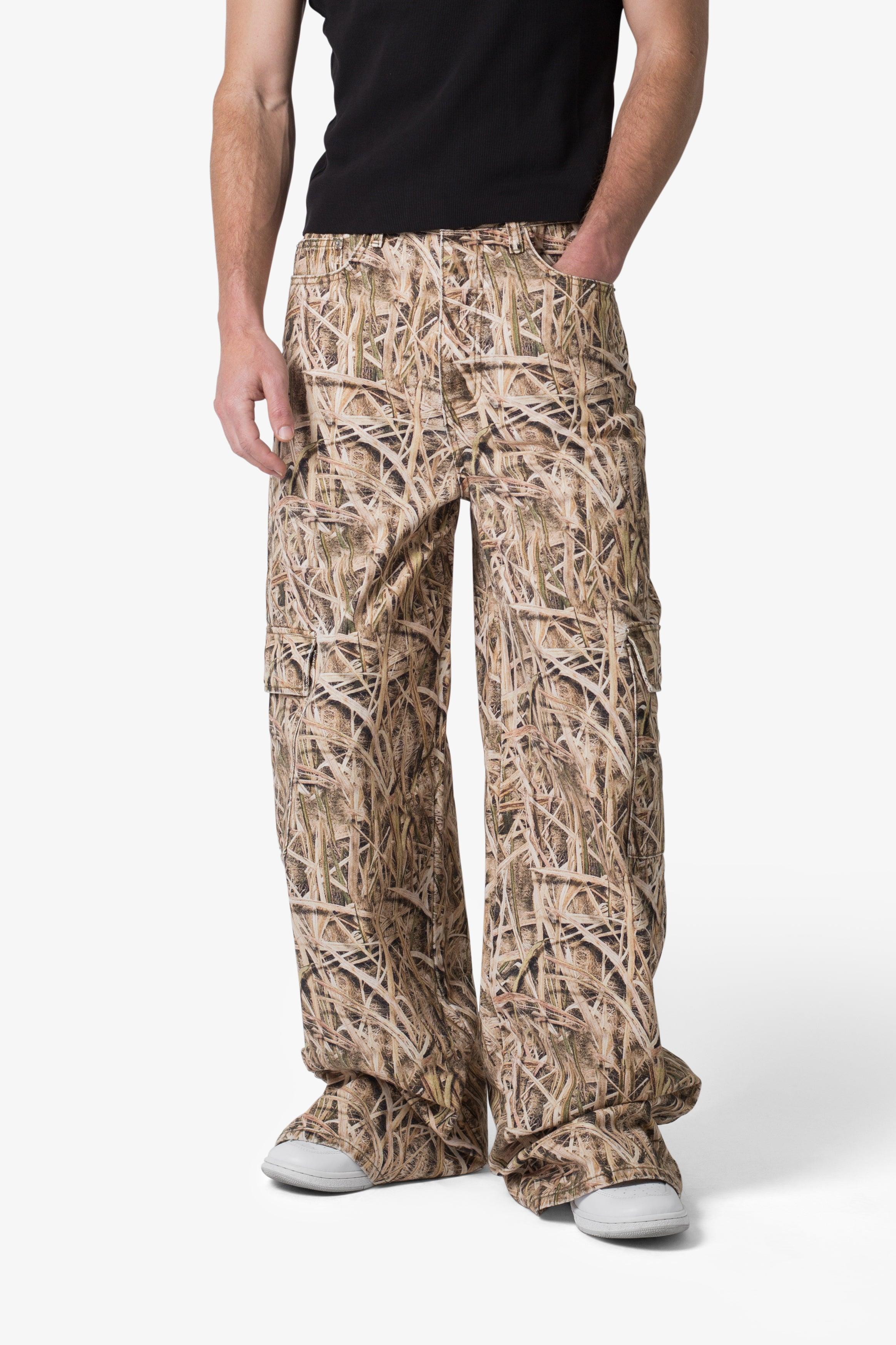 Void Baggy Cargo Denim - Grass Camo Product Image