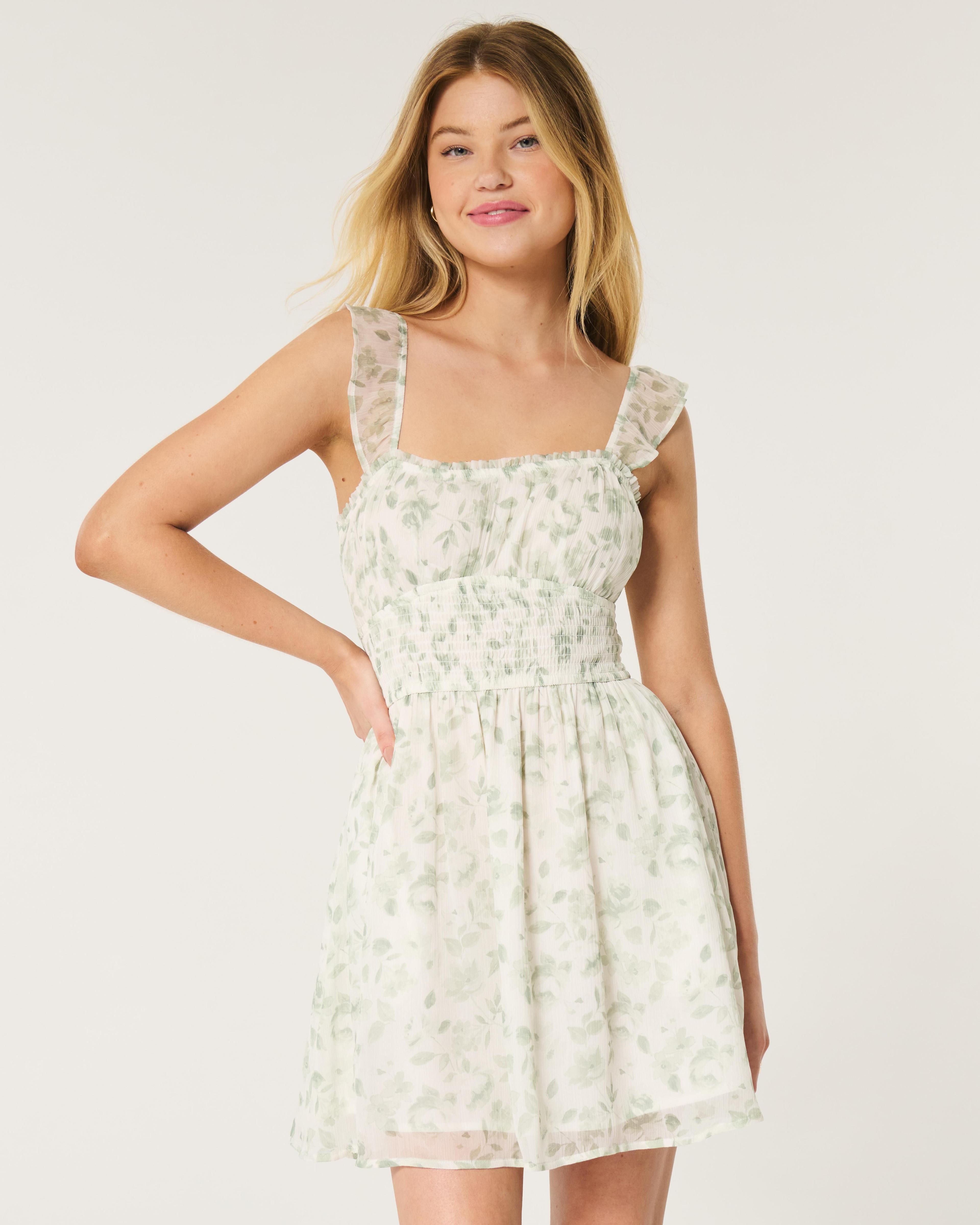 Hollister Saidie Chiffon Flutter Sleeve Mini Dress Product Image