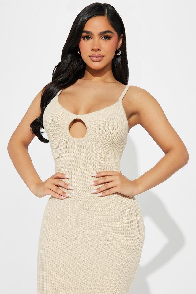 Emely Sweater Midi Dress - Cream Product Image