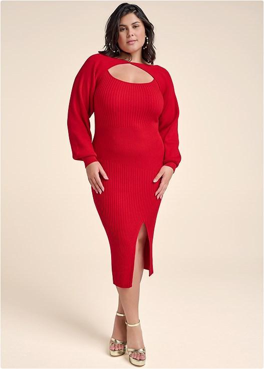 Sweater Dress With Shrug Product Image