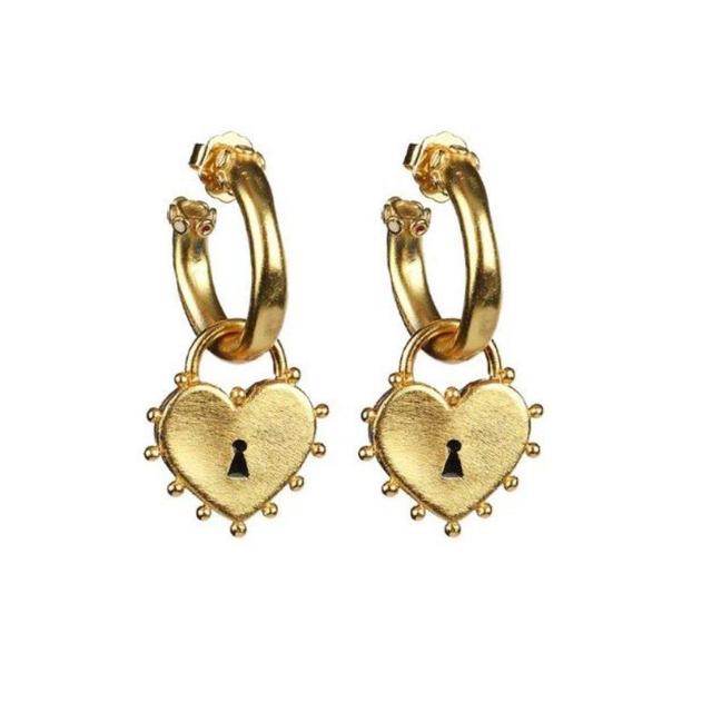 Locked Heart Earrings Product Image