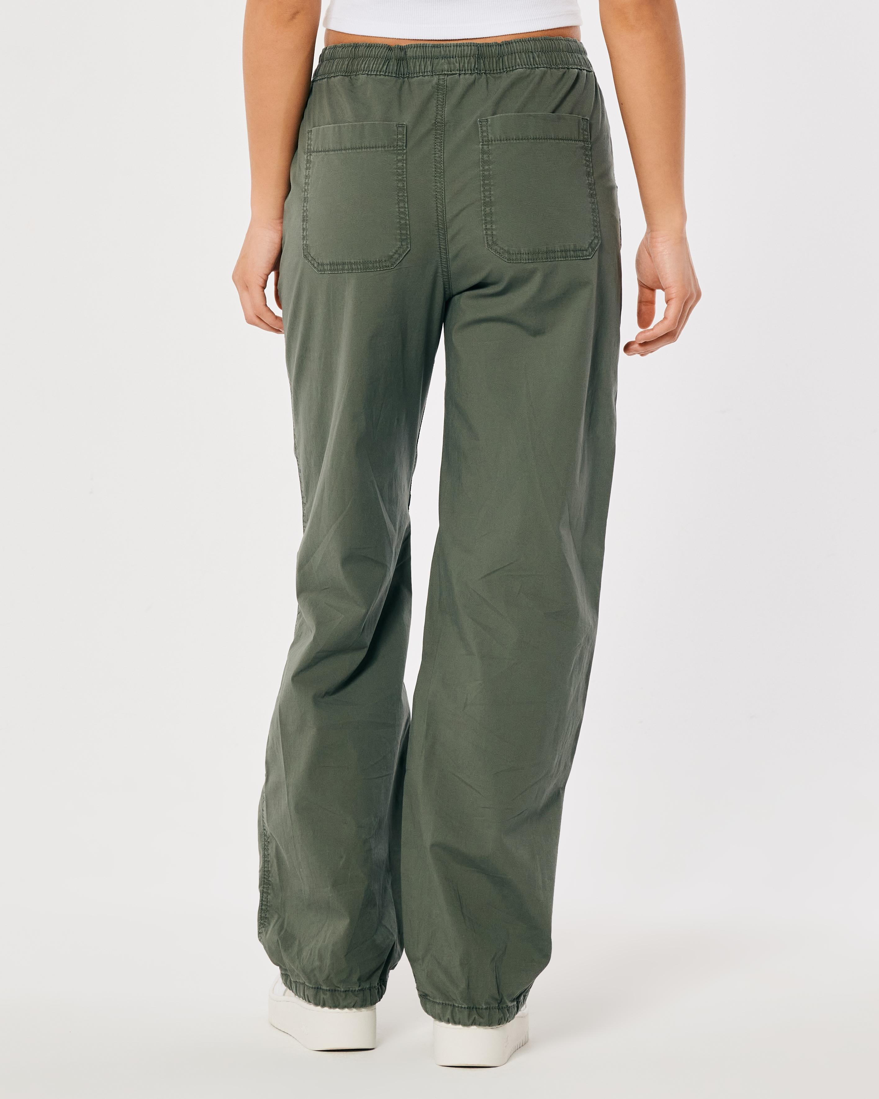 Adjustable Rise Baggy Parachute Pants Product Image